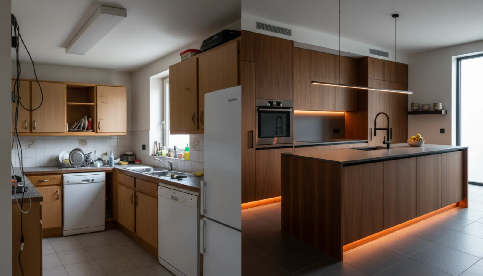 Remodeling contractor reviewing kitchen project plans with a homeowner