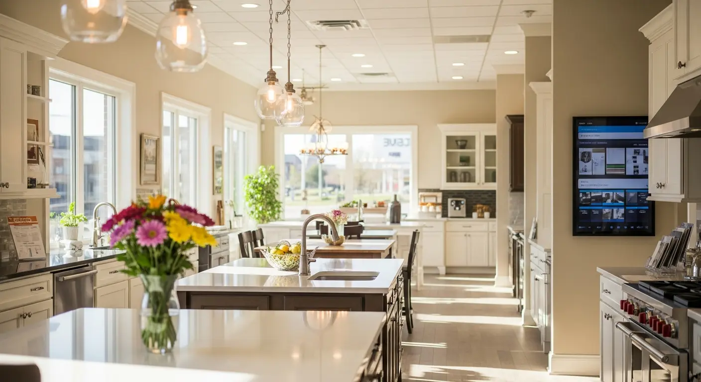 Best local SEO agency Atlanta GA showroom with modern kitchen.
